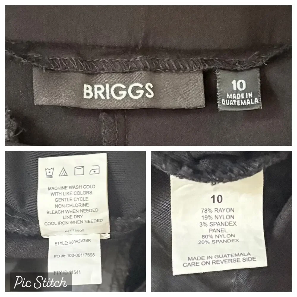 Briggs Black Slim Stretch Trousers - Picture 8 of 8